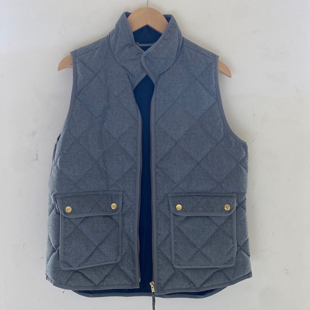 JCrew quilted button vest
